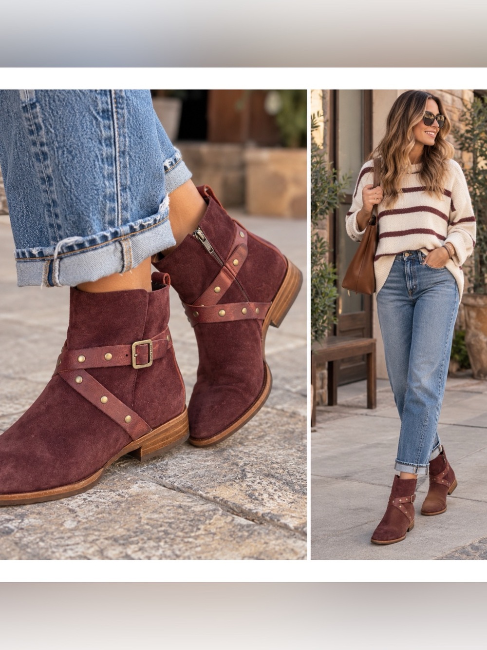 Kork-Ease Kenai Boots leather ankle boots burgundy 6.5 NEW